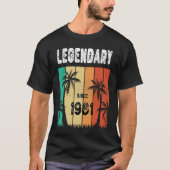 42th Birthday 1981 Birthday for Men and Women T-shirt (Voorkant)