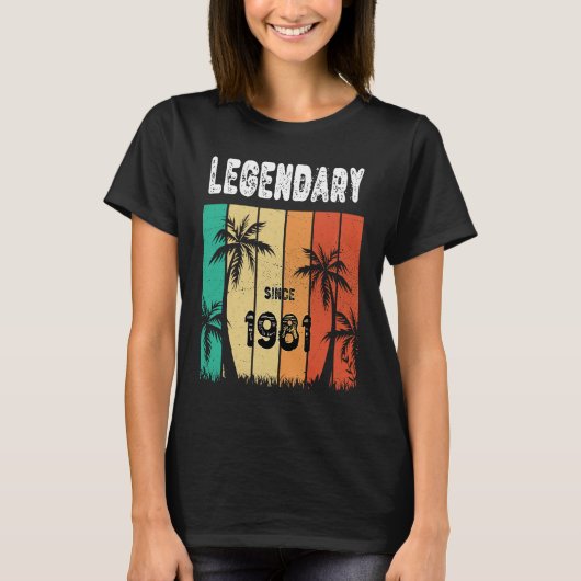 42th Birthday 1981 Birthday for Men and Women T-shirt (Voorkant)