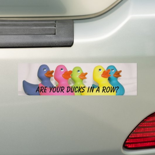 430948-R1-20-4A_021, zijn uw eenden in een rij? Bumpersticker (Op auto)