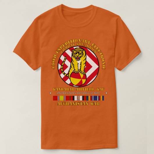 430th EE Combat Squadron Kandahar AF w AFGHAN SVC T-shirt (Design voorkant)