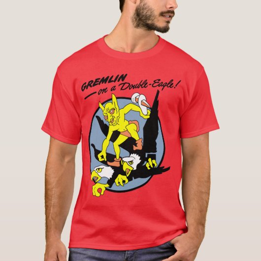 432 RCAF Squadron - Gremlin on a Double Eagle T-shirt (Voorkant)