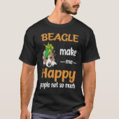 43 Beagle Maak me blij T-shirt (Voorkant)