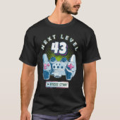 43 Birthday Gamer Next Level 43-gaming controller T-shirt (Voorkant)