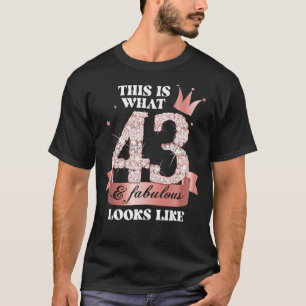 43 & Fabulous I Black Peach Party Group Candid Pho T-shirt