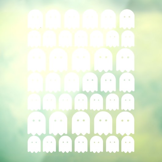 43 Ghosts Halloween White Ghouls Raamsticker (Vel 3)