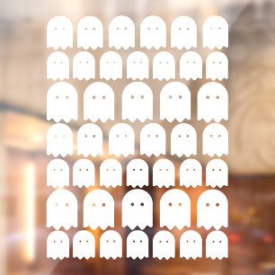 43 Ghosts Halloween White Ghouls Raamsticker