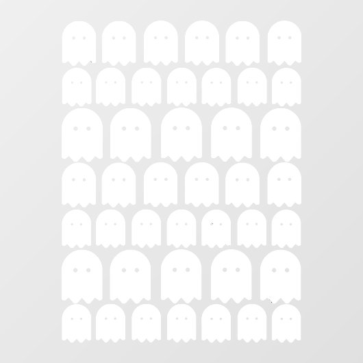 43 Ghosts Halloween White Ghouls Raamsticker (Vel)