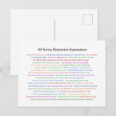 43 Grappige Roemeense uitdrukkingen conversatie st Briefkaart (Voorkant / Achterkant)