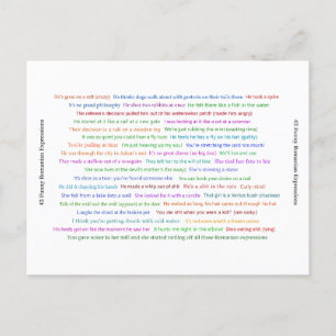 43 Grappige Roemeense uitdrukkingen conversatie st Briefkaart