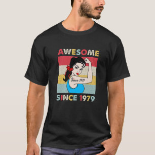 43 jaar 43e verjaardag vrouwen 1979 t-shirt