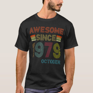 43 jaar Geweldige sinds oktober 1979 43e geboorte T-shirt