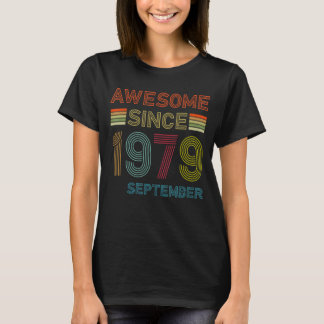 43 jaar Geweldige sinds september 1979 43e geboort T-shirt