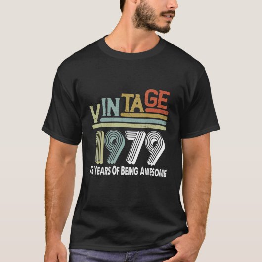 43 jaar Geweldige Vintage 1979 T-shirt (Voorkant)