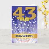 43 jaar herstel Jubileum vet cijfer Kaart (Gele Bloem)