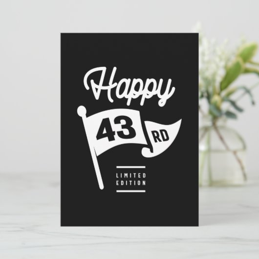 43 jaar oud - 43 jaar grappige cadeau bedankkaart (Staand voorkant)