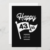 43 jaar oud - 43 jaar grappige cadeau bedankkaart (Voorkant / Achterkant)