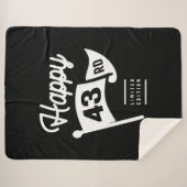 43 jaar oud - 43 jaar grappige cadeau sherpa deken (Voorkant (horizontaal))