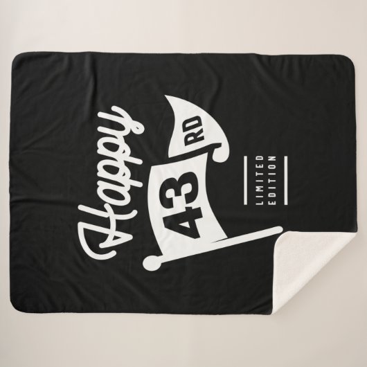 43 jaar oud - 43 jaar grappige cadeau sherpa deken (Voorkant (horizontaal))