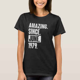 43 jaar oud 43e verjaardag geweldig sinds juni 197 t-shirt