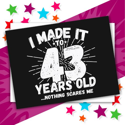 43 Jaar Oud Sarcastisch Meme Grappig 43e Verjaarda Briefkaart