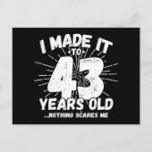 43 Jaar Oud Sarcastisch Meme Grappig 43e Verjaarda Briefkaart (Voorkant)