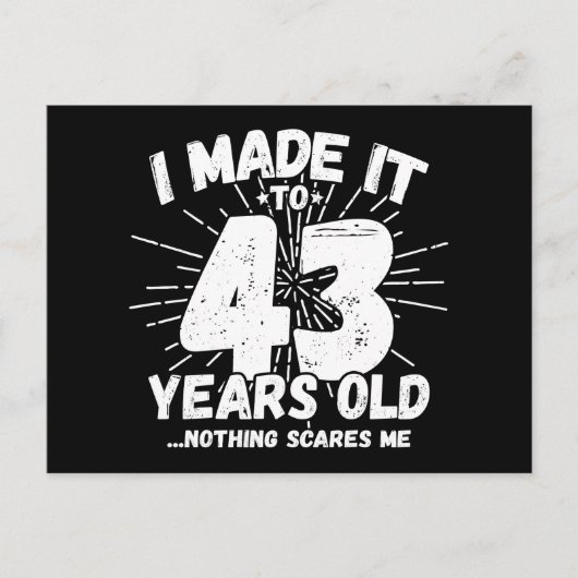 43 Jaar Oud Sarcastisch Meme Grappig 43e Verjaarda Briefkaart (Voorkant)