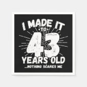 43 Jaar Oud Sarcastisch Meme Grappig 43e Verjaarda Servet (Voorkant)