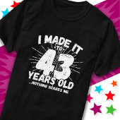 43 Jaar Oud Sarcastisch Meme Grappig 43e Verjaarda T-shirt