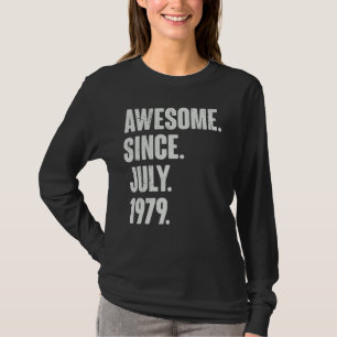 43 jaar oude 43e verjaardag Geweldige sinds juli 1 T-shirt