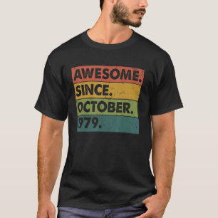 43 jaar oude 43e verjaardag Geweldige sinds oktobe T-shirt
