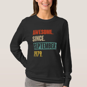 43 jaar oude 43e verjaardag Geweldige sinds septem T-shirt