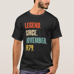 43 jaar oude 43e verjaardag Legende sinds 1 novemb T-shirt