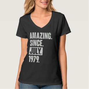 43 jaar oude 43e verjaardag sinds juli 1977 t-shirt