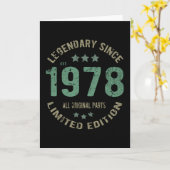 43 jaar oude Bday Legend 43ste verjaardag Kaart (Gele Bloem)