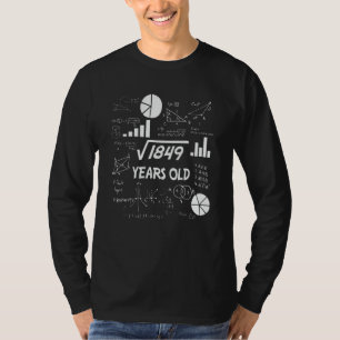 43 jaar oude Bday Wiskunde Teacher 43ste verjaarda T-shirt