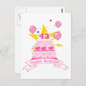 43 jaar oude Birthday Cake Briefkaart (Voorkant / Achterkant)