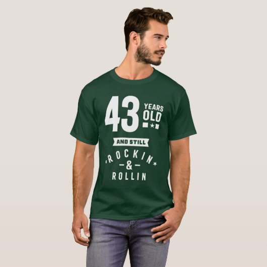 43 jaar oude cadeau | 43e verjaardag van cadeauide t-shirt (Voorkant volledig)