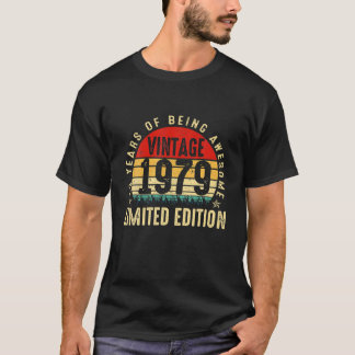 43 jaar oude Geweldige Vintage 1979 Retro 43Rd geb T-shirt
