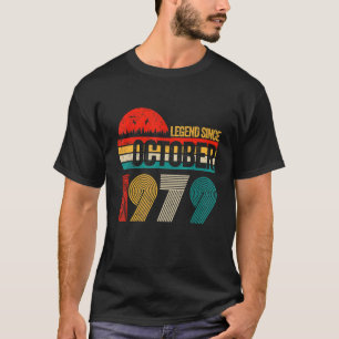 43 jaar oude leggende sinds oktober 1979 43e geboo t-shirt