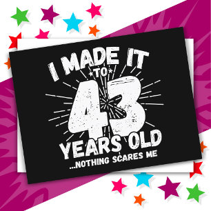 43 Jaar Oude Sarcastische Meme Leuk 43e Verjaardag Briefkaart