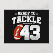 43 Jaar Oude Tackle Voetbal Feest 43e Verjaardag Briefkaart (Voorkant)