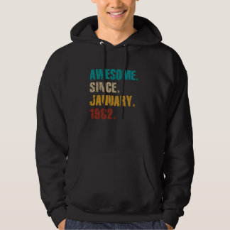 43 jaar oude Vintage Geweldige sinds januari 1982  Hoodie