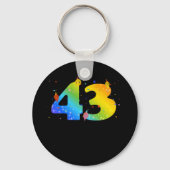 43-jarige meisjes 43e verjaardag sleutelhanger (Voorkant)