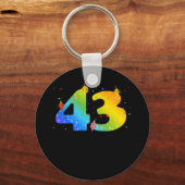 43-jarige meisjes 43e verjaardag sleutelhanger (Voorkant)
