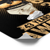 43 Year Old January 1983 Teddy Bear 43rd Birthday  Poster (Hoek)