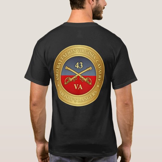 43e bataljon, Virginia Cavalry (Mosby's Rangers) T-shirt (Achterkant)