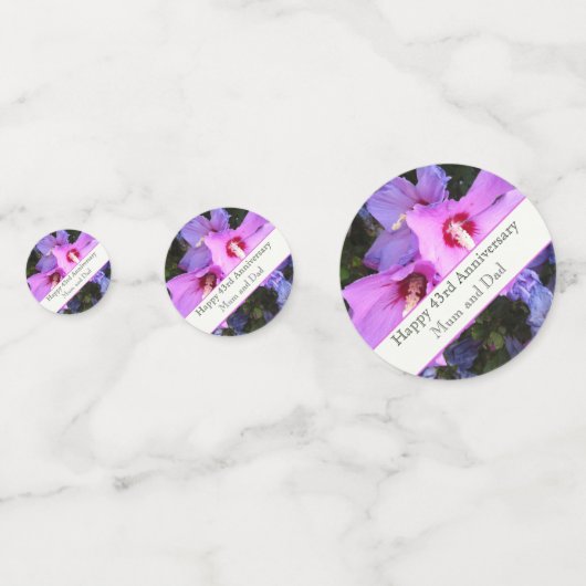 43e bruiloft Jubileum Confetti (Achterkanten)