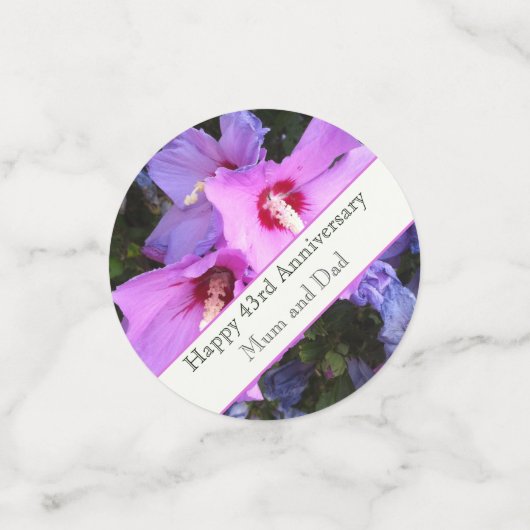 43e bruiloft Jubileum Confetti (Kleine voorkant)