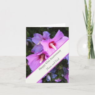 43e bruiloft Jubileum Kaart