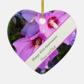 43e bruiloft Jubileum Keramisch Ornament (Voorkant)